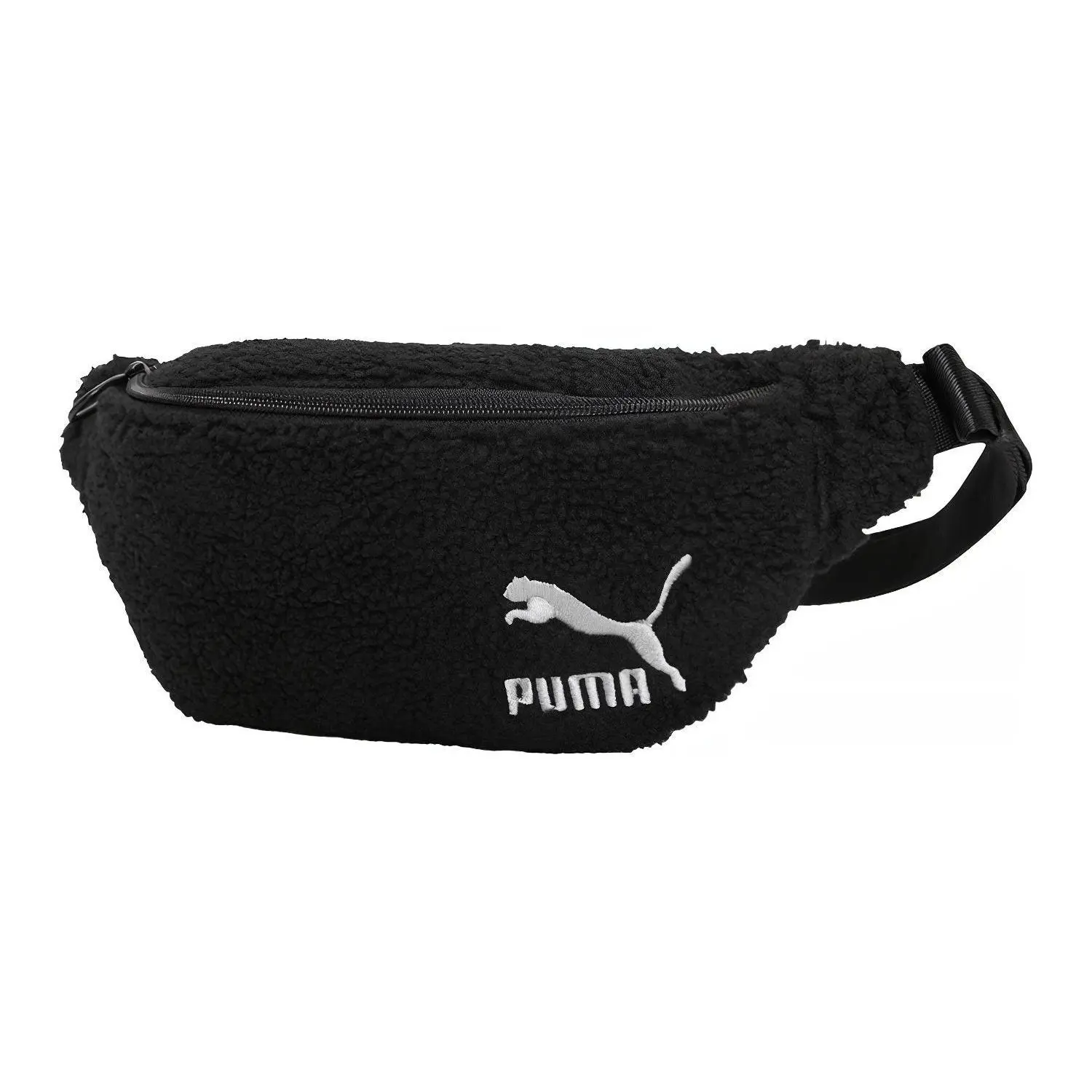 Puma Classic Logo Fabric Crossbody Bag for Men and Women – Minimalist Black Chest and Waist Pack