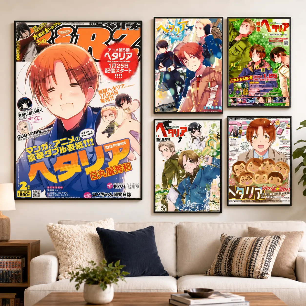 H-Hetalia The Beautiful World Poster Holiday Gifts Decoration Designed For Home Restaurant Office Space Wall Art