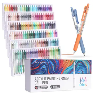 36/54/72/90/144 Colors Retractable Acrylic Gel Pens, 0.7mm Fine Tip Large-Capacity Ink Markers, Vibrant Rich Shades Stackable Color Drawing Pens with Clip for Diaries, Card Making, Coloring, and Doodling Art Supplies Doodle Set