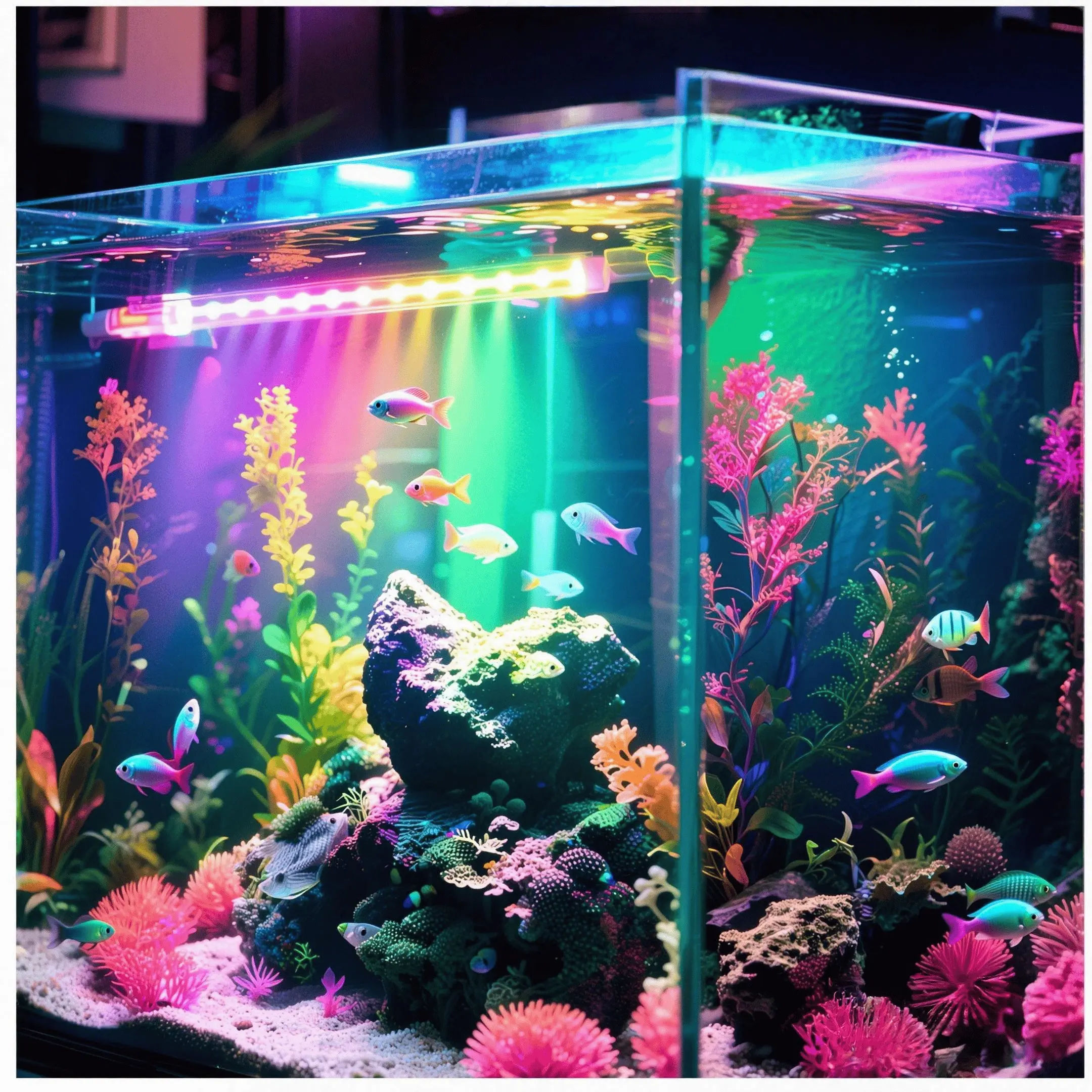 High-Quality Aquarium Decor Smart Light, 4-Button Control, RGB Switch, Timer, Dimmable, USB Powered, LED Fish Tank Lamp, Aquarium Lights, Holiday Gift