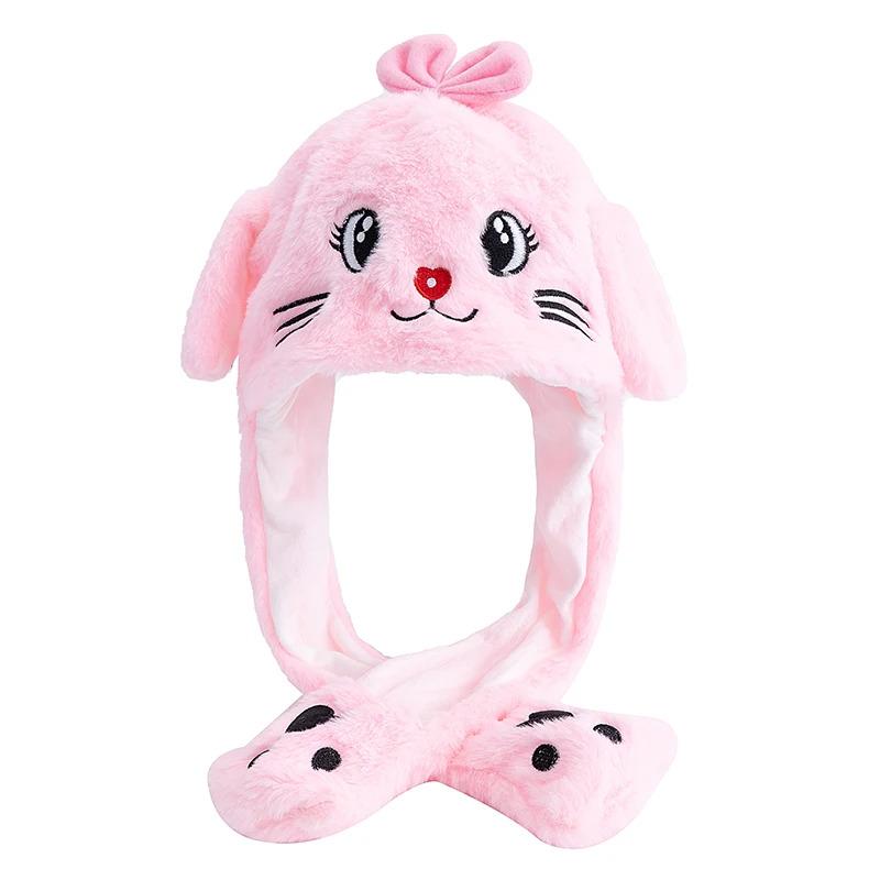 New Style Unisex Funny Ear Hat Animal Elephant Couple Cute Ear Moving Up Cap Men Women Rabbits Ears Plush Winter Lovely Hat ﻿