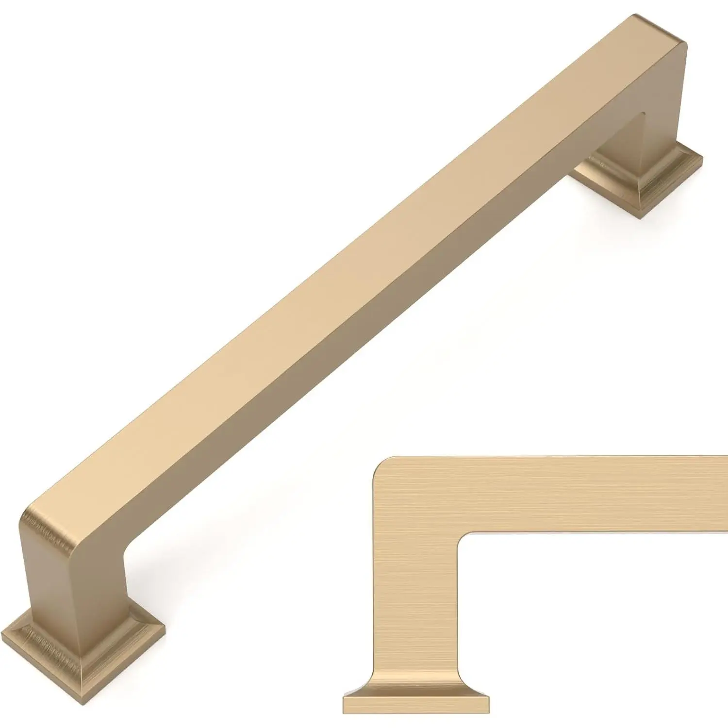 10 Pack Champagne Bronze Cabinet Pulls 5 Inch(128MM) Hole Centers Kitchen Cabinet Handles Cabinet Hardware Kitchen Handles for Cabinets Cupboard Handles Drawer Pulls ZH0019