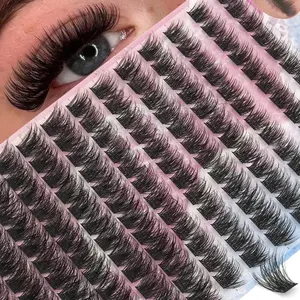 13 Rows Dense False Eyelashes, Voluminous Lash Extensions, Reusable Single Fiber Lashes, Portable Travel Lash Clusters, Comfortable Fit, All Makeup Styles