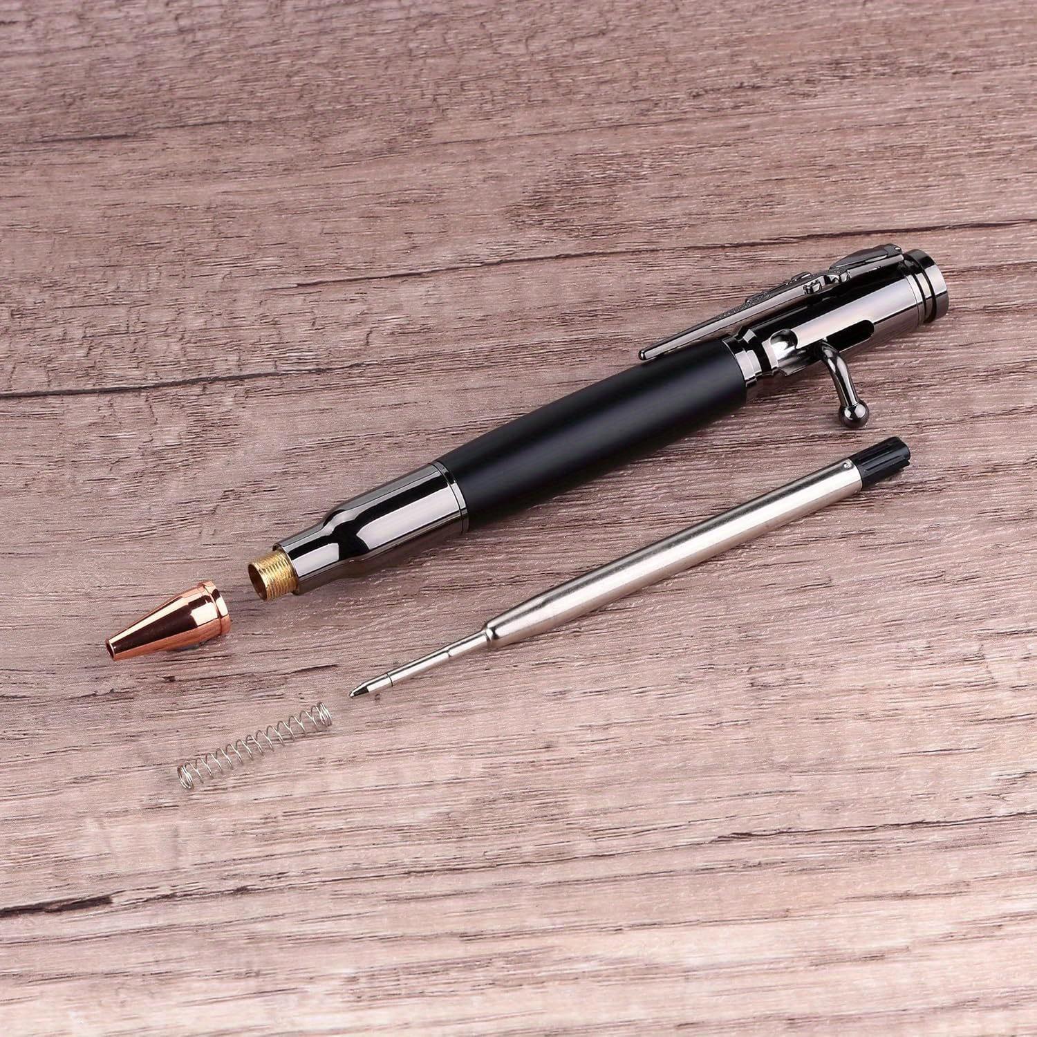 Bolt Action Pen, 3 Counts/set Ballpoint Pen, Writing Pen for Office School Student & Gift for Dad, Boyfriend, Husband, Replaceable Ink Pen, Stationery Tools, Aesthetic Pens, Office School Supplies, Ballpen Set, Specialty Pen, Unique Pens