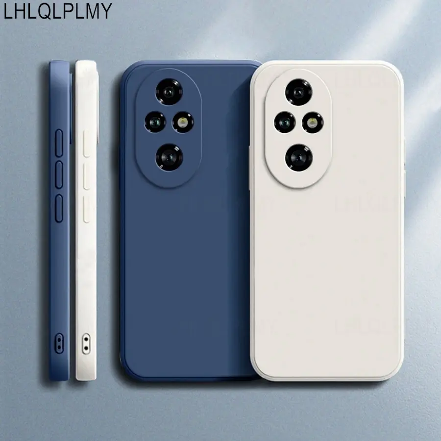 Square Liquid Silicone Soft Case For Honor 400 Lite 200 Smart X7C X8C X9C X5B X6B Magic7 Pura 70  Huawei Nova 12 SE 12i Cover plus max