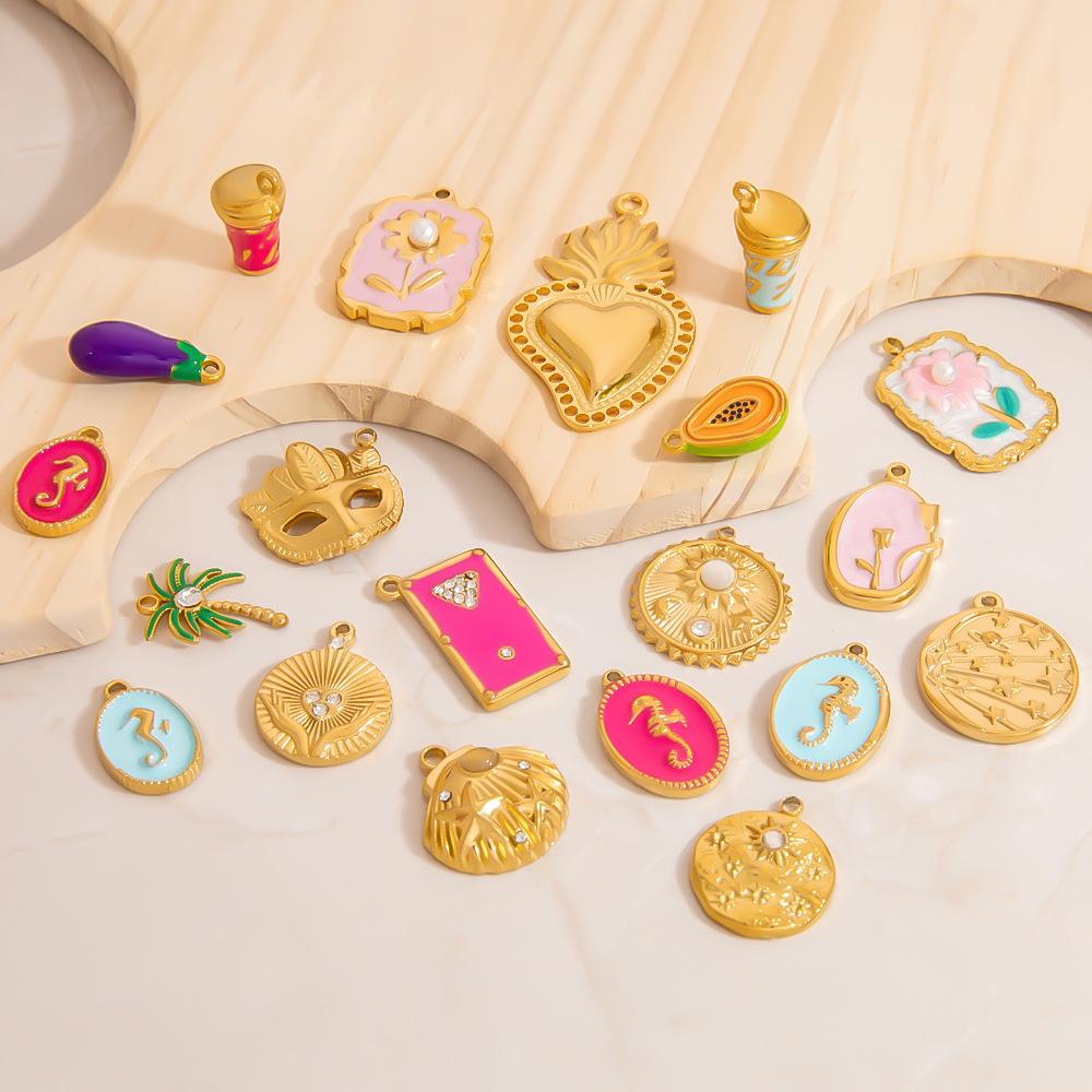 Titanium steel DIY jewelry accessories, stainless steel necklaces, bracelets, pendants, 18K gold pendants, accessories, and ornaments