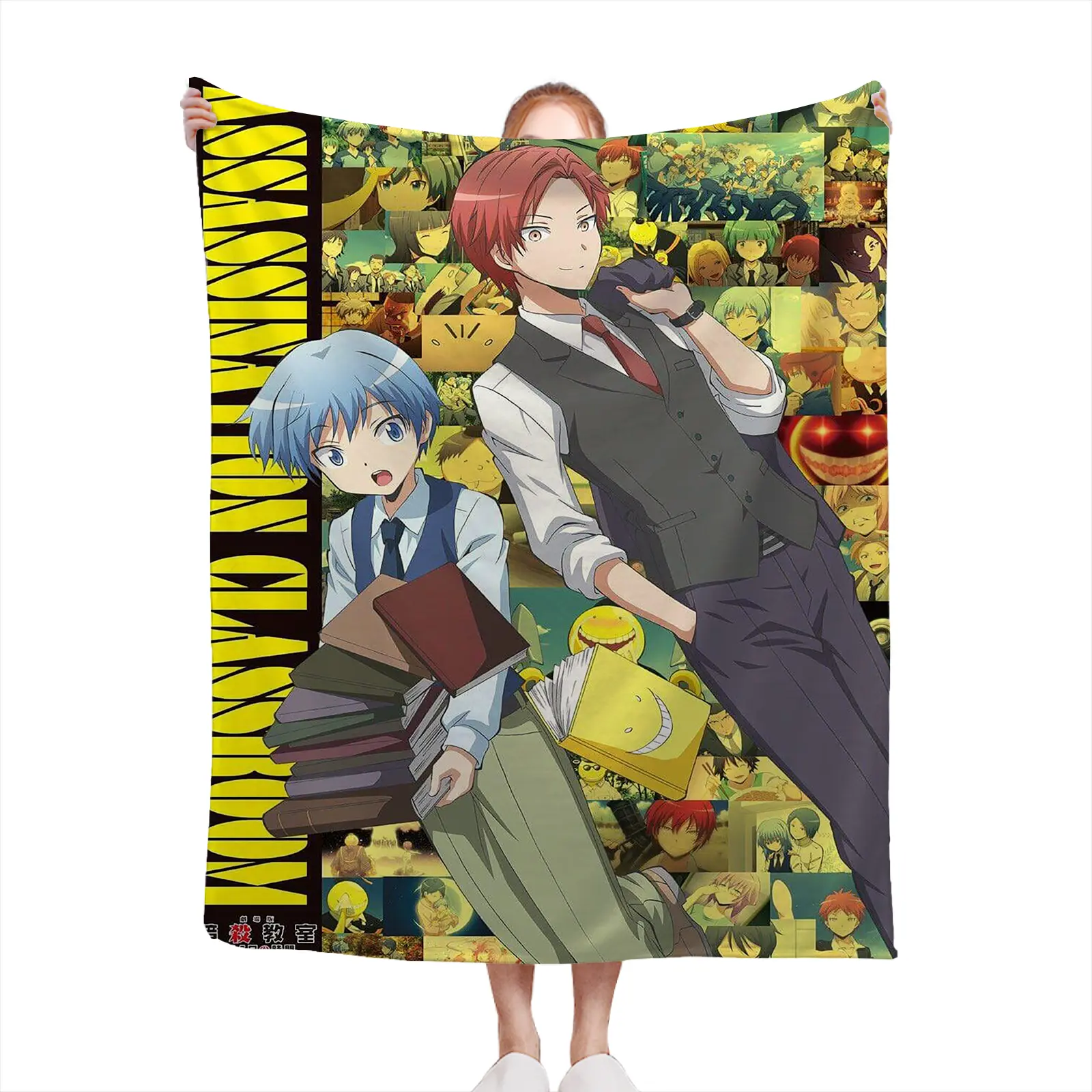 Soft Cozy Throw Blanket Polyester Anime Character Print Digital Printing Living Room Bedroom Gift For Fans2607230354