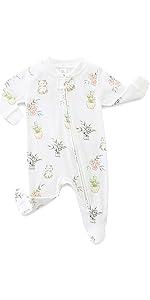 Baby Romper with Baby Mittens & Newborn Hats Footless Long Sleeve Solid Onesie Hi Im New Here