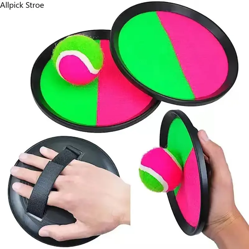 Sticky Ball Catch Game Set for Kids, Round Velcro Toss Toy for Parents and Family, Fun Game for Backyard, Beach, and Lawn Play, 1 Set, Family Lawn Game