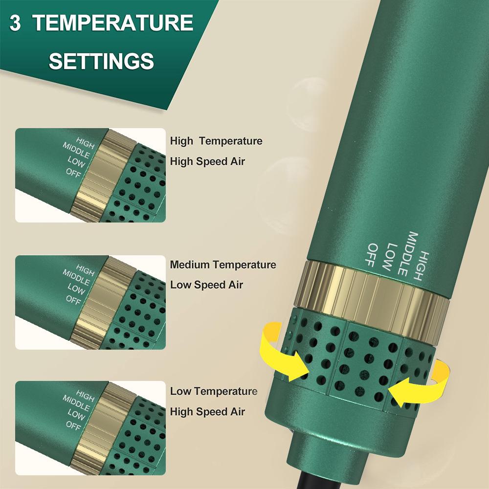 Five-In-One Hot Air Styler Comb, Hair Dryer Curler Straightener, Multi-Functional Heat Brush Gift for Women, Birthday Present