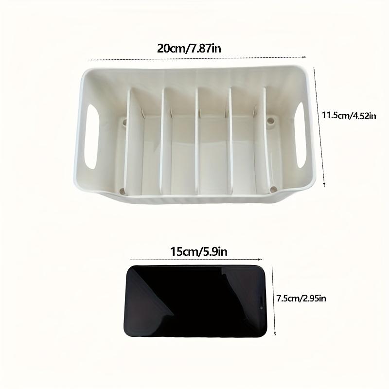 Transparent Plastic Spice Storage Box with Adjustable Dividers, Multi-Purpose Kitchen Organizer for Snacks & Small Items