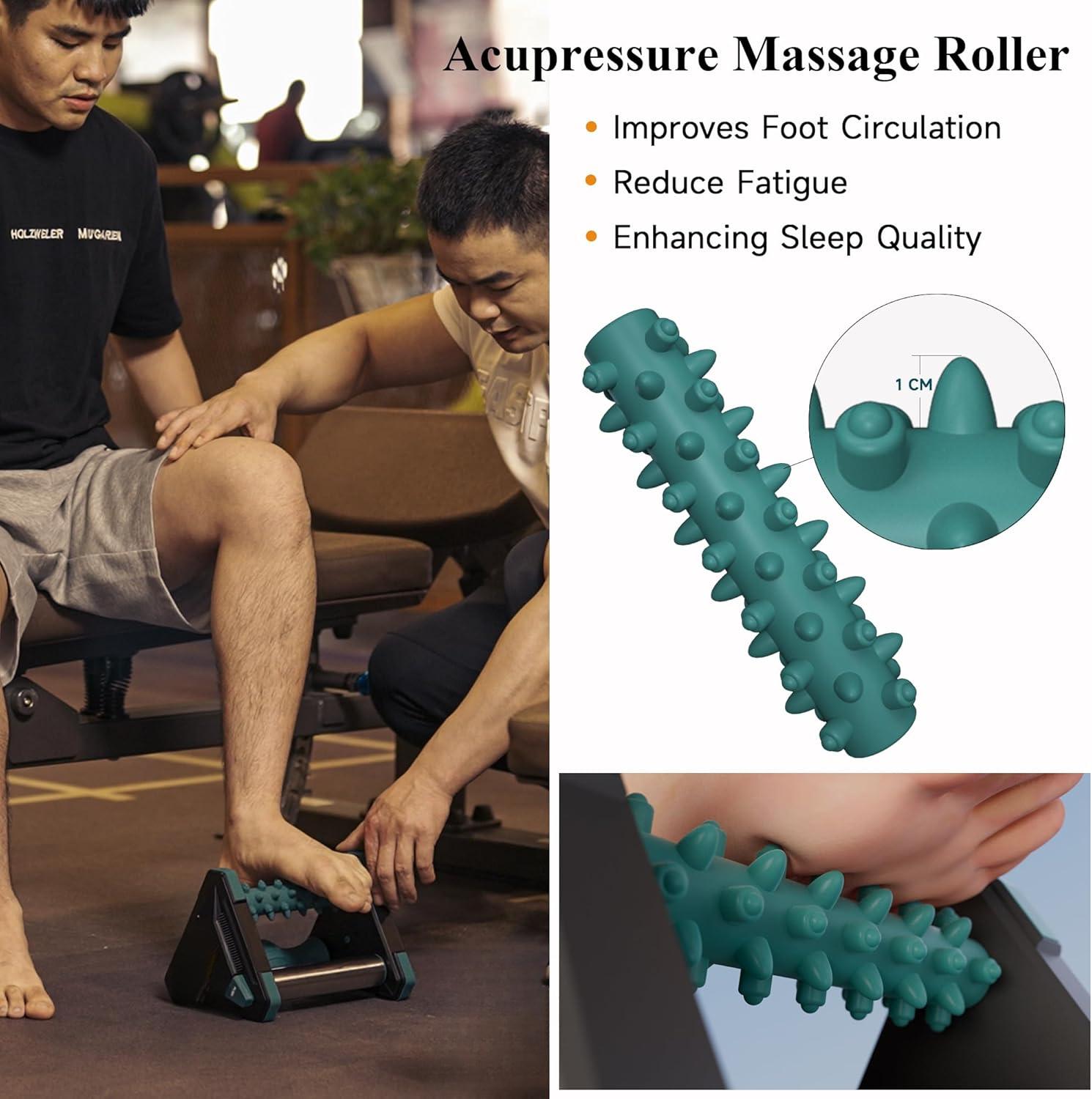 SUNDAY MIRTH Icing Plantar Fasciitis Relief in Seconds, Foot Massager for Circulation and Pain Relief, Reflexology Massage Tools with Ice Pack, Foot Roller for Neuropathy Pain Relief, Foot Health, Green