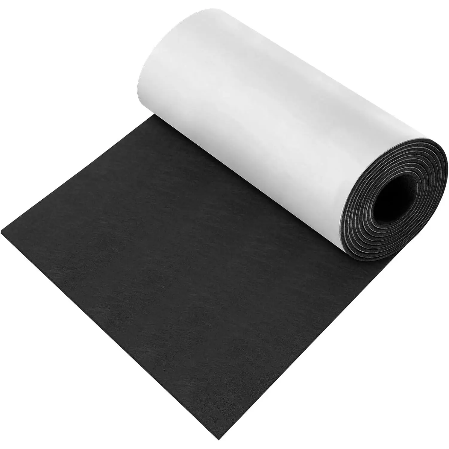 Large Felt Furniture Pads Felt Sheets Felt Strips with Adhesive Backing | Self Adhesive Felt Sheet, Black Felt Roll, for Hardwood Floors, Chair , Crafts and Wall Protection, 40x5x0.12 Inch