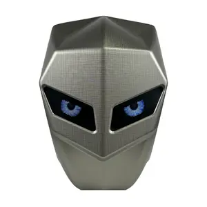 LED Knight Backpack Night Shadow: Smart Bluetooth Programmable Screen Motorcycle Helmet Bag. Hard Shell Expandable 15.6" Laptop Pack, USB Charging, DIY Pixel Art. Durable Cyberpunk Travel Daypack Gift for Men Biker (No Power Bank)