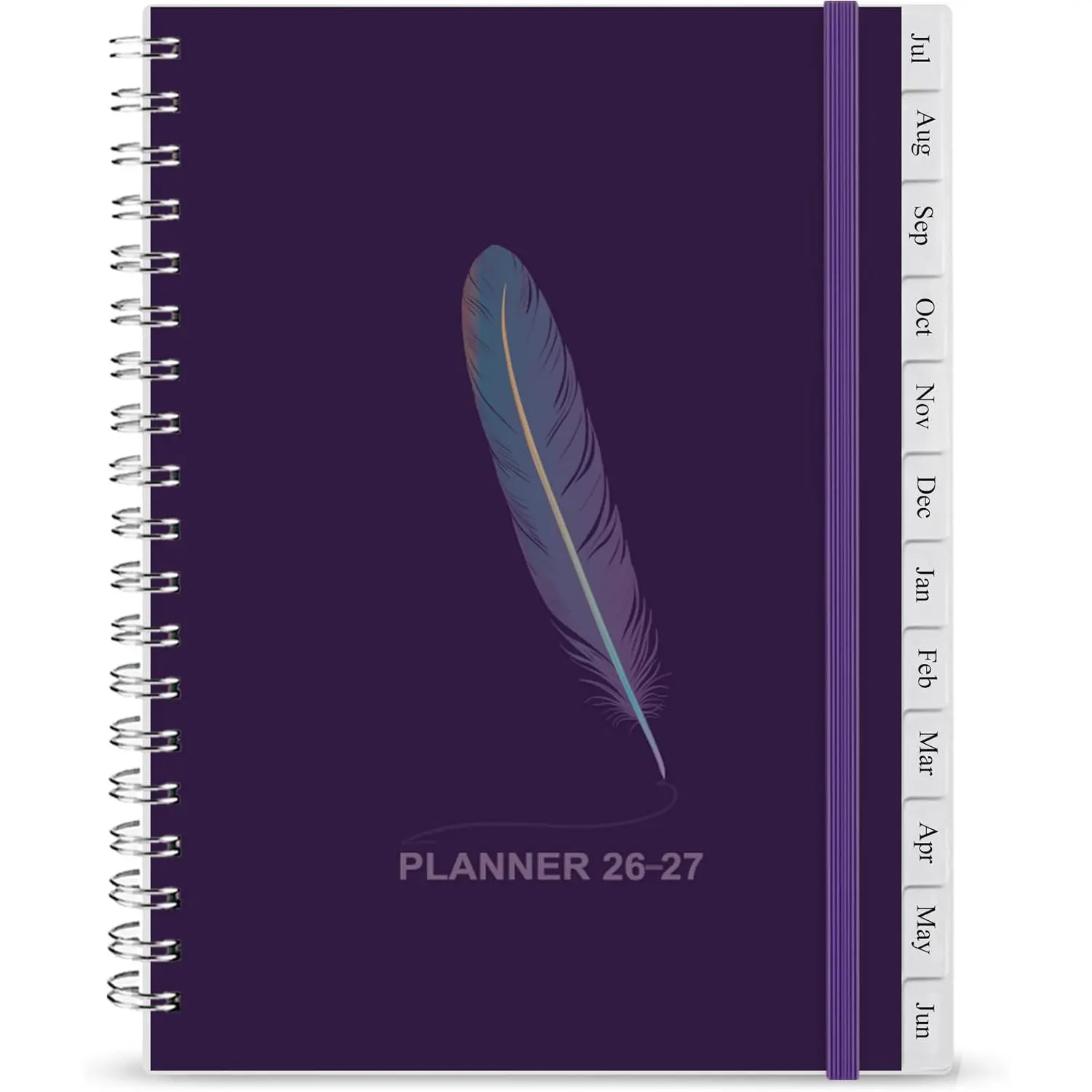 Weekly & Monthly Planner 2026-2027, Spiral Bound, Jul 2026 - Jun 2027, 12 Monthly Tabs, Flexible Cover, , 7" x 10"