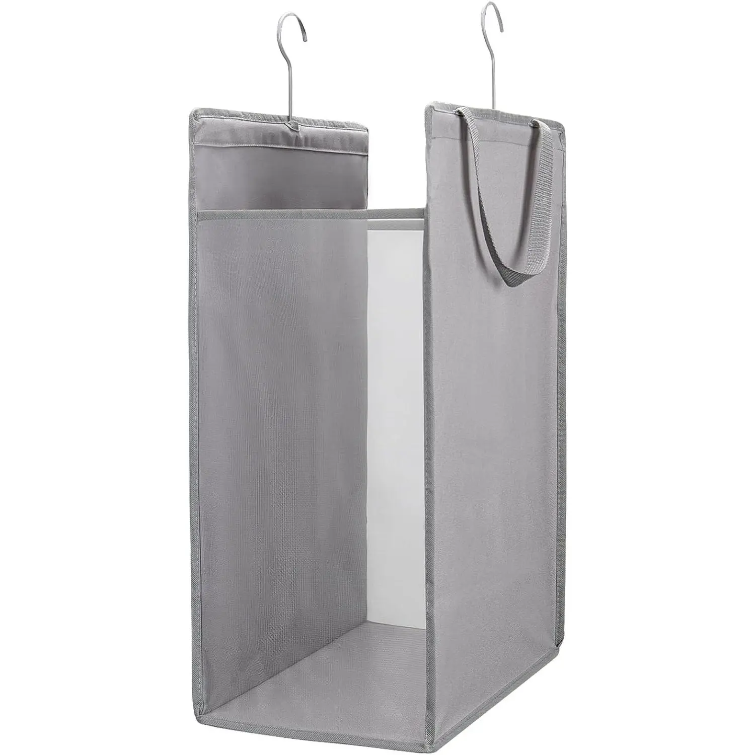1 Pack Grey Hanging Laundry Hamper，Laundry Hamper Bag with Handles | Hanging Laundry Basket, Slim Laundry Hamper Bag, Portable Hanging Closet Hamper, Mesh Heavy Duty Hanging Laundry Bag