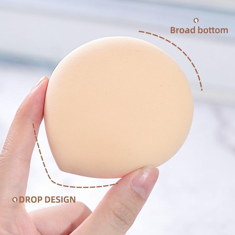 Dry & Wet Use Makeup Sponge Puff, 1 Count Double-sided Makeup Sponge Puff with Storage Case, Soft Makeup Puff for Liquid Foundation, Face Body Powder, Loose Powder, Cream, Makeup Accessories