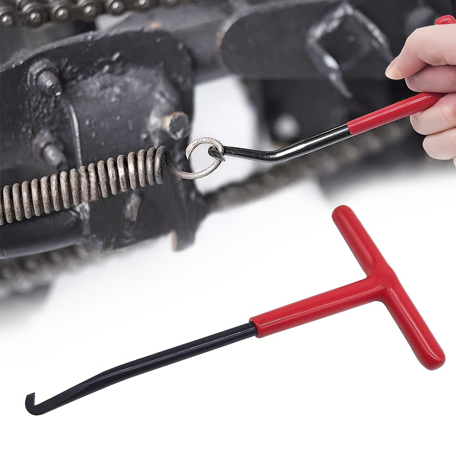 T-Handle Exhaust Spring Hook Tool, Heavy Duty Motorcycle Spring Puller, Universal Spring Remover Hook for Motorcycle, ATV, Dirt Bike Exhaust & Suspension Springs – Easy to Use & Durable, Automotive Maintenance Tools