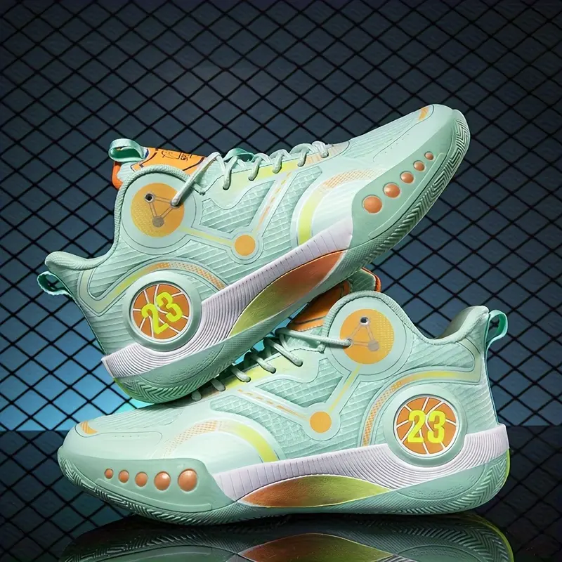 GGOR Phantom 3 Basketball Shoes - Youth & Men's Low-Top Hoops Shoes with Lace Closure, Anti-Slip Sole, Wear-Resistant, Shock-Absorbing, Trendy Outdoor Sports Sneakers, Low Top Fit, Synthetic Pu, Unisex, Hoopshoes