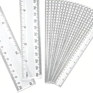 20 Pack 12 Inch Clear Plastic Straight Rulers Bulk, Easy-to-Read with Inches and Metric, Ideal for School Students Teachers Classroom and Office Supplies