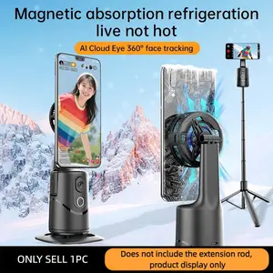 Ai Facial Tracking Gimbal, Gesture Control, 360° Rotating Phone Mount, Smart Camera Stand for Live Streaming, Selfie Video Kit