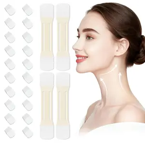 Neck Invisible Lift Tape for Sagging Skin, Instant Turkey Neck Tightening, 20 PCS + 4 Strips, Face & Neck Lift Strips for Women, Behind the Neck Tape for Instant Skin Lift