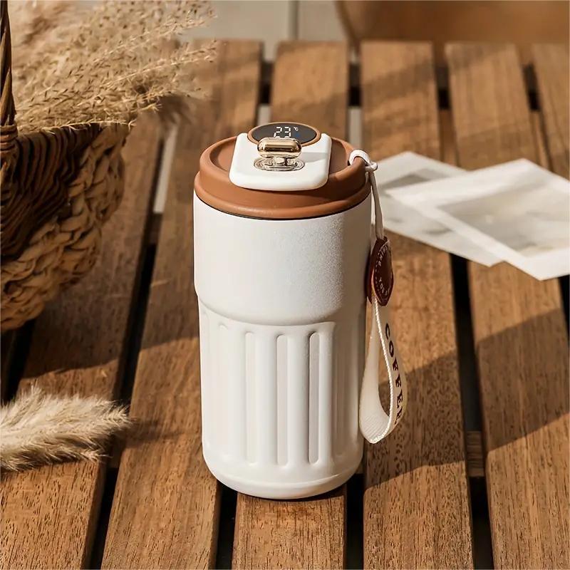 2026 Upgrade Smart Temperature Display Stainless Steel Vacuum Insulated Tumbler 450ml Portable Travel Mug for Hiking Camping Gift Idea,UU