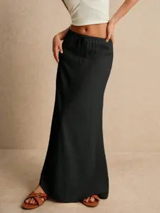 Trending High Waist Drawstring Linen Maxi Skirt, Women's Casual Flowy Long Skirt, Breathable Lightweight Fabric, Perfect for Summer Vacation, Beach, Daily Outfits, Versatile Maxi Skirt for Streetwear & Boho Chic