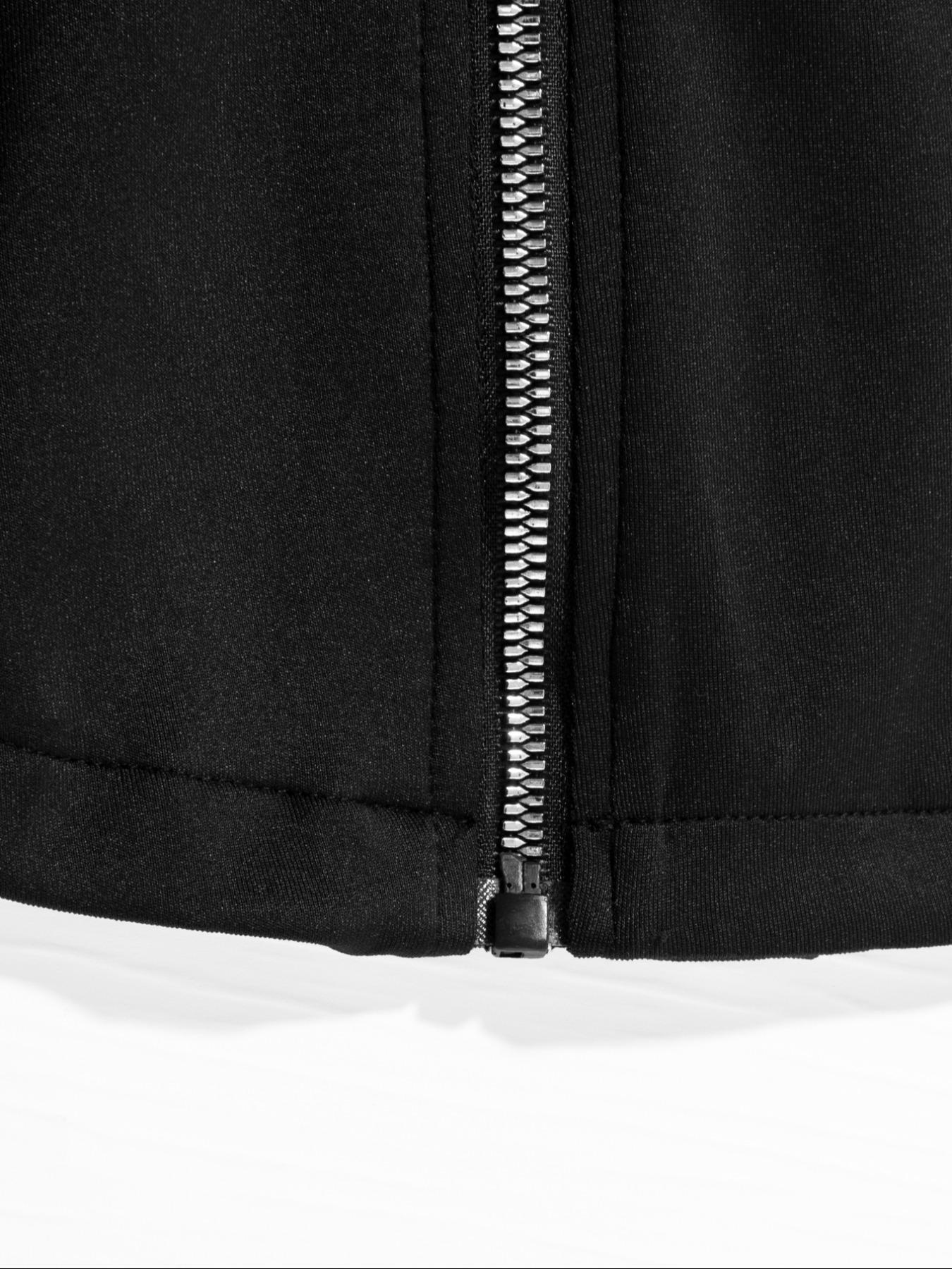 Women's Casual Lady Biker Jacket Coat for Fall Winter All Seasons Daily Wear, Long Sleeve Zipper Design, Fitted, Fabric, Outerwear Womenswear, Casual Jackets