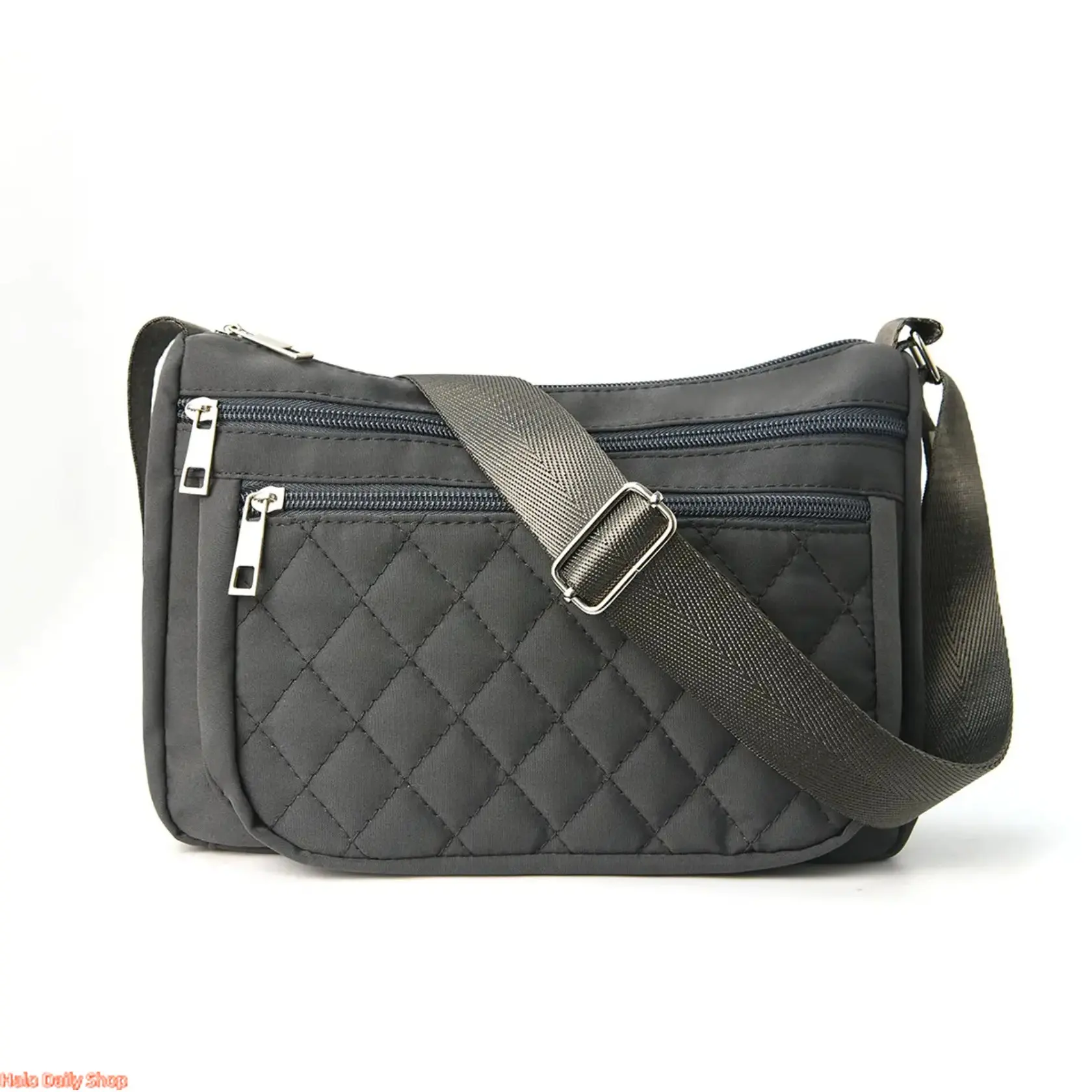 Stylish Versatile Bag, Women's Crossbody Bag - Rhombus Embroidered, Large Capacity Portable Satchel, Adjustable Strap Handbag, Casual Plain Purse, Crossbody Bags For Women