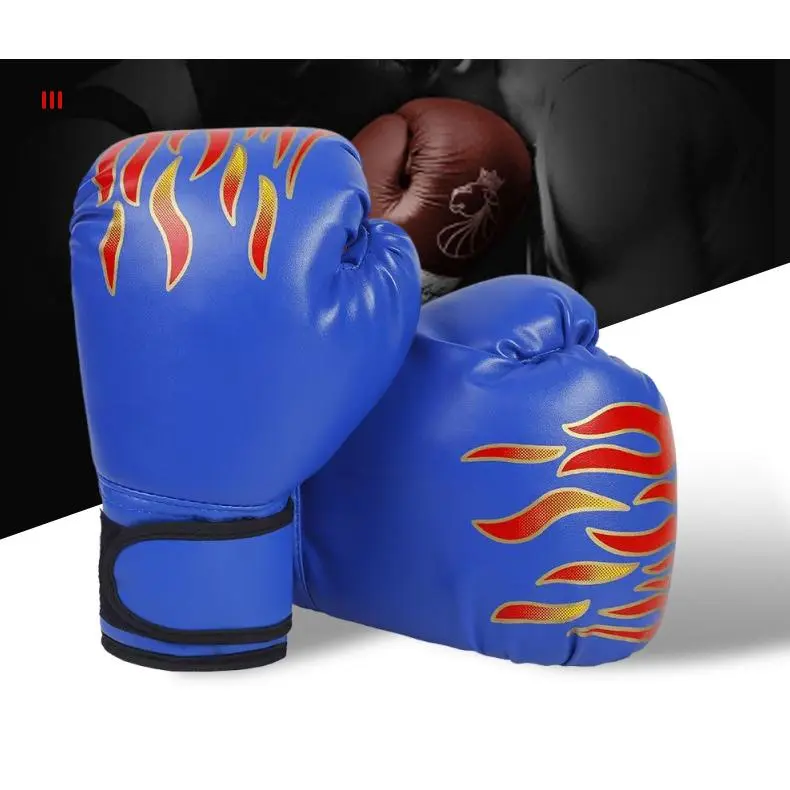 Flame Pattern Boxing Gloves Set for Kids and Adults, Training, Sparring, and Fitness