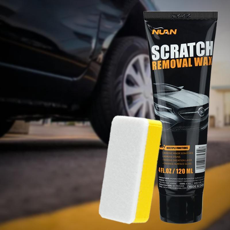 NUAN Car Scratch Repair Paste Kit – Instant Scratch Remover Wax for Car Paint, Erases Light Scratches & Scuffs, Restores Mirror Gloss, Easy DIY Repair with Sponge & Cloth
