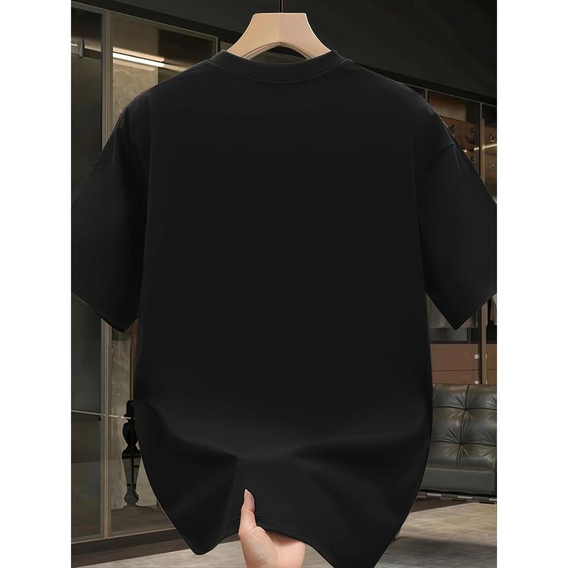 Heavyweight T-Shirt with Horse Head & Mane Graphic - Breathable All-Season Casual Crew Neck Short Sleeve, Durable Everyday Essential Top for Men