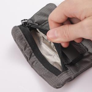 RFID Blocking Clip Stash Pocket, Compact Hidden Travel Belt Wallet for Cards & Cash - Slim Pickpocket-Proof Design for Everyday Carry, Black