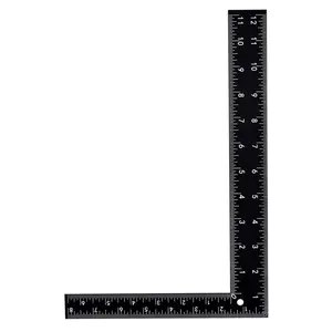 8x12 Carpenter Square – Heavy Duty Steel Framing Square for Woodworking, Roofing, Stair Layout – Metric & Inch Markings – L Shape Metal Ruler