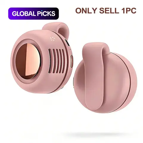 Portable Mini Waist Fan, Rechargeable Belt Fan, USB Rechargeable 3-Speed Adjustable, Compact Rotating Body Fan for Outdoor Travel, Cordless Personal Cooling Fan