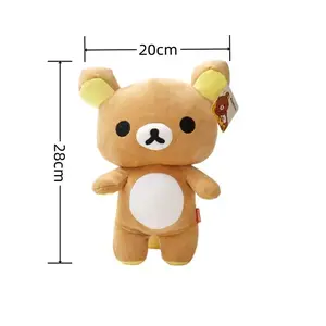 80CM Rilakkuma Plush Toy Teddy Bear Stuffed Animal Cartoon Pillow Kawaii Room Decor Cushion Children's Birthday Gifts Hobbies