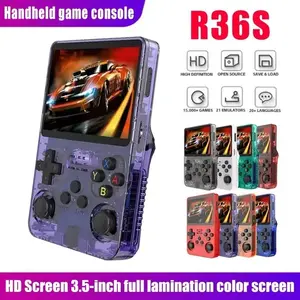 R36s Retro Video Handheld Game Console, Portable Pocket Gaming Device, 64GB Memory, Linux System, 3.5 Inch IPS Screen,3500mah Battery
