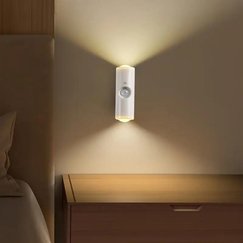 USB Rechargeable Motion Sensor Wall Light, Led Wall Light, 3000K-6000K Wall Mounted Night Light, Magnetic Wall Light for Wardrobe, Bathroom, Closet, Hallway, Toilet #GLOBAL PICKS