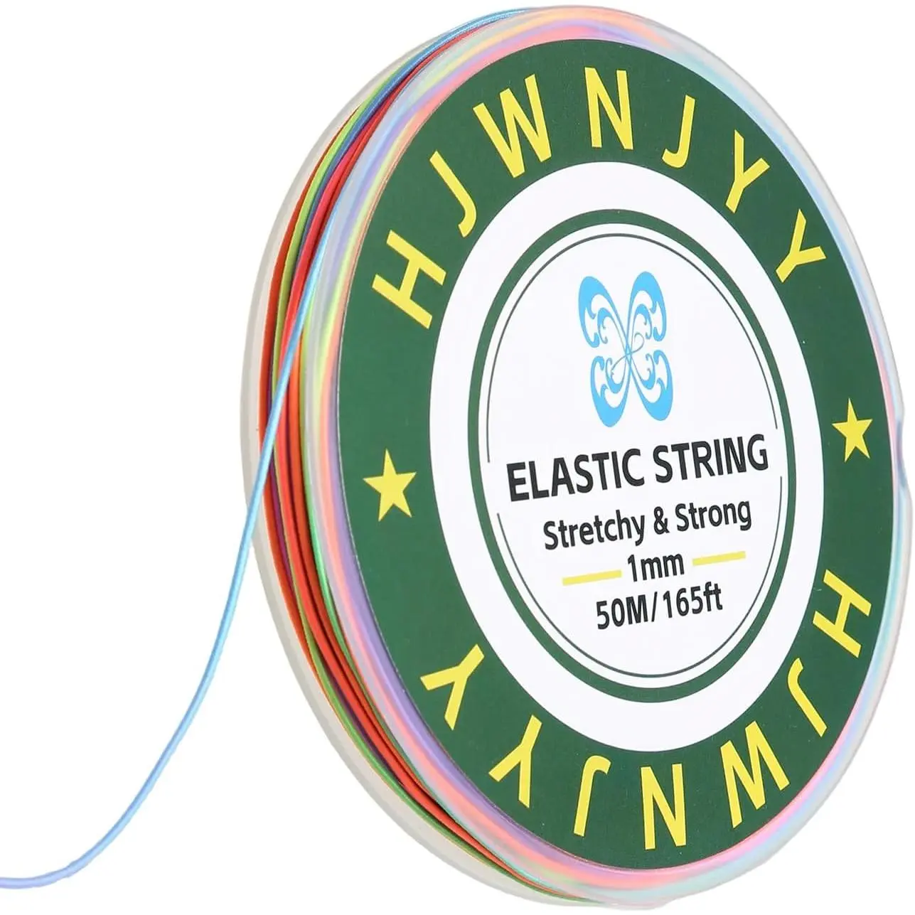 Stretchy Bracelet String,1 mm 165  Sturdy Durable Elastic String Cord for  Making, Necklaces, Beading and Crafts (Rainbow)
