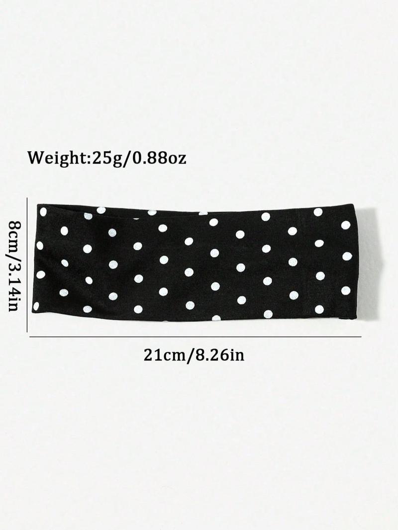 4-pack Polka Dot Pattern Hair Band, Casual Simple Hair Accessories for Women & Girls, Minimalist Headwear Suitable for Thick Hair