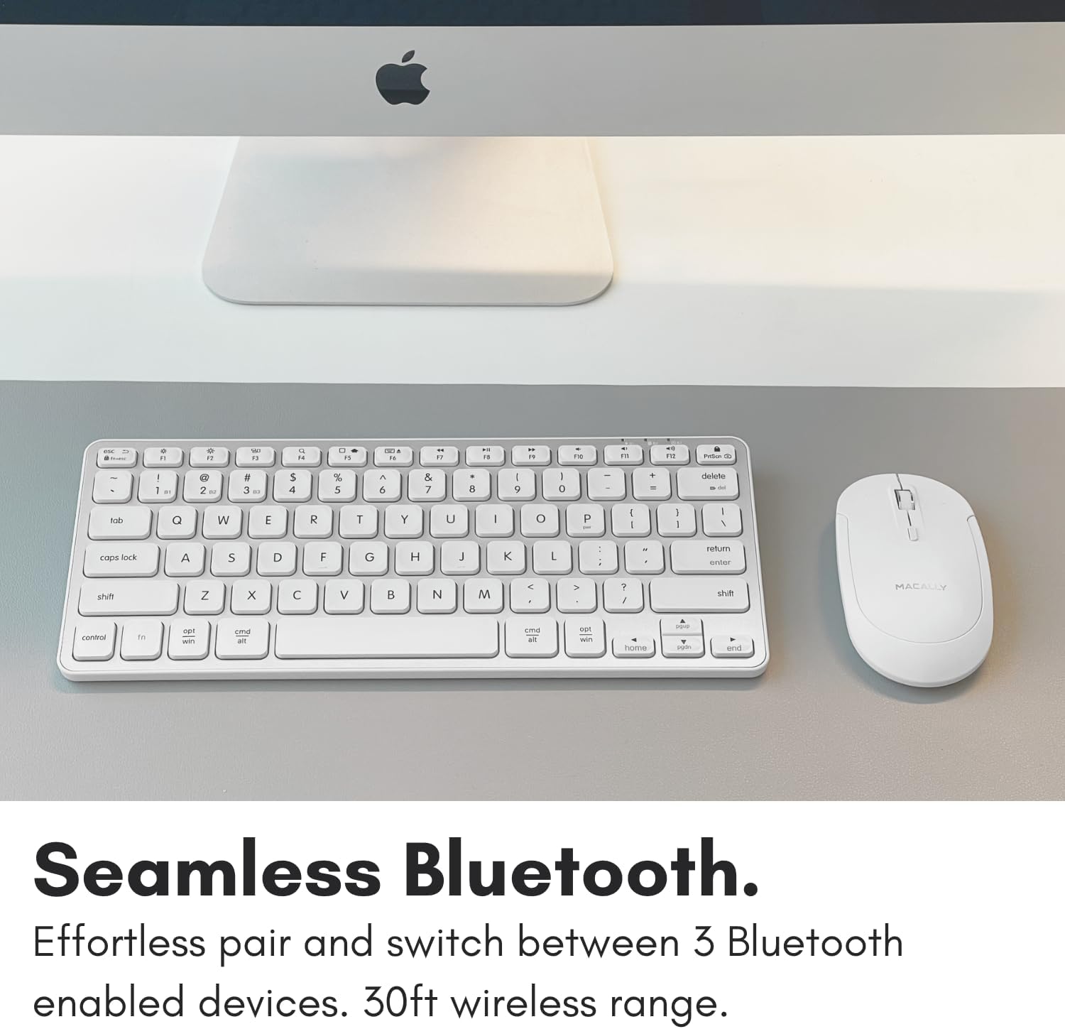Compact  Keyboard for  -  Multi Device Connectivity - Compatible   Keyboard for MacBook Pro/Air, iMac,  mini, iPad, Laptop, and PC