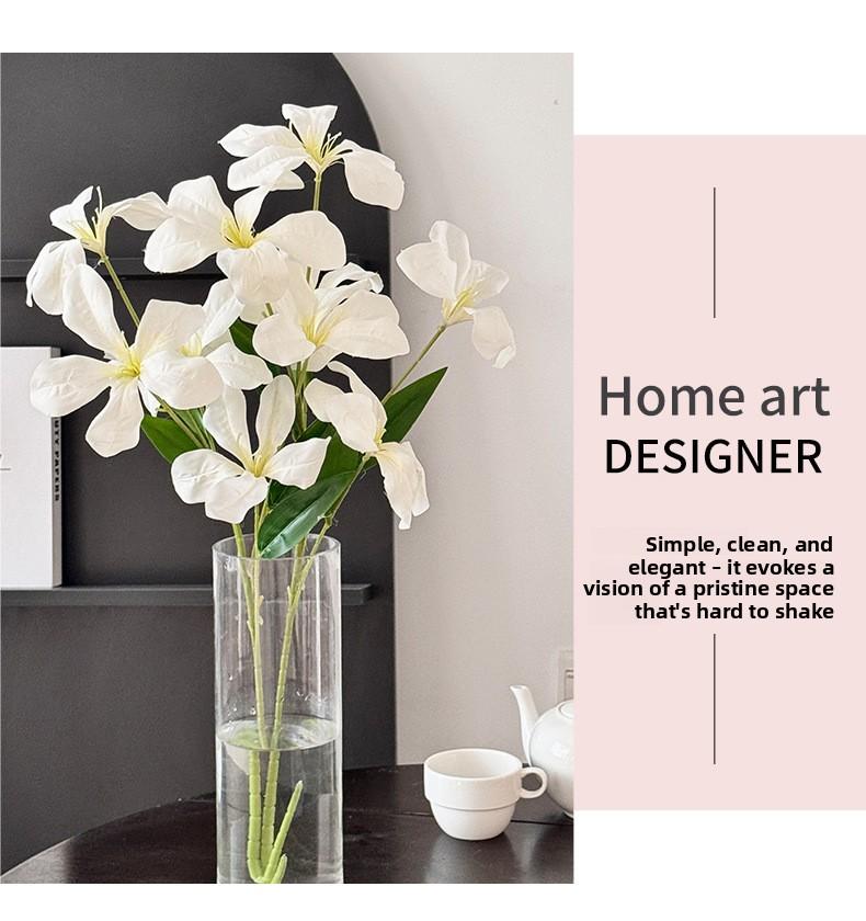 Oil painting style flame orchid artificial flower home living room decoration wedding hall garden setting shop window decoration