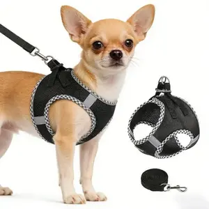 2Pcs Dog Harness and Leash Set, No Pull Adjustable Dog Chest Harness with Reflective Design, Heavy Duty Pet Walking Training Set for Small Medium Large Dogs, Outdoor Walking Control Strap with Safety Handle tough beds security sa,Rhinestone,Bowknot Collar