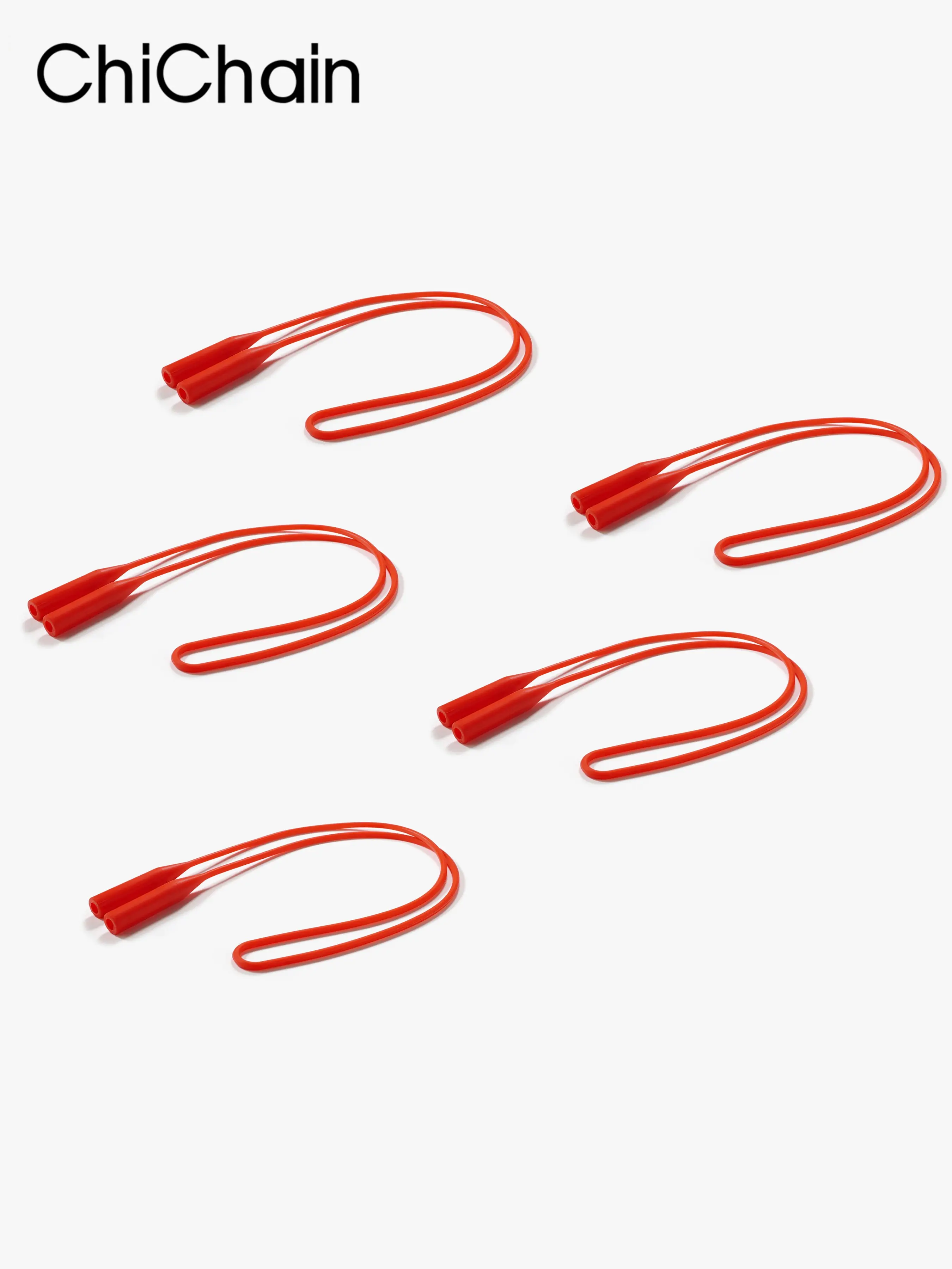 Silicone Eyeglass Strap Long Round Hole Silicone Eyewear Lanyard Neck Strap Accessory, Durable and Comfortable Eye Protection Gear