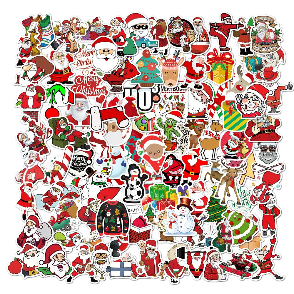 100pcs Faith-based Christmas Sticker Collection Featuring Positive Messages—perfect For Scrapbooks, Journals, Laptops, Water Bottles, Cars, And Gifts.