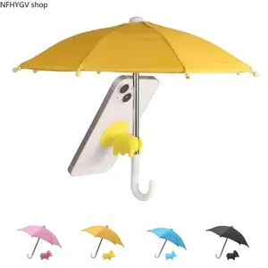 Cute Piggy Suction Cup Phone Sun Umbrella For Cell Devices, Universal Adjustable Portable Screen Shade With Full Anti-Reflective Glare Block Function, Compact Outdoor Visor Ideal For Outdoor Photography, Beach Leisure