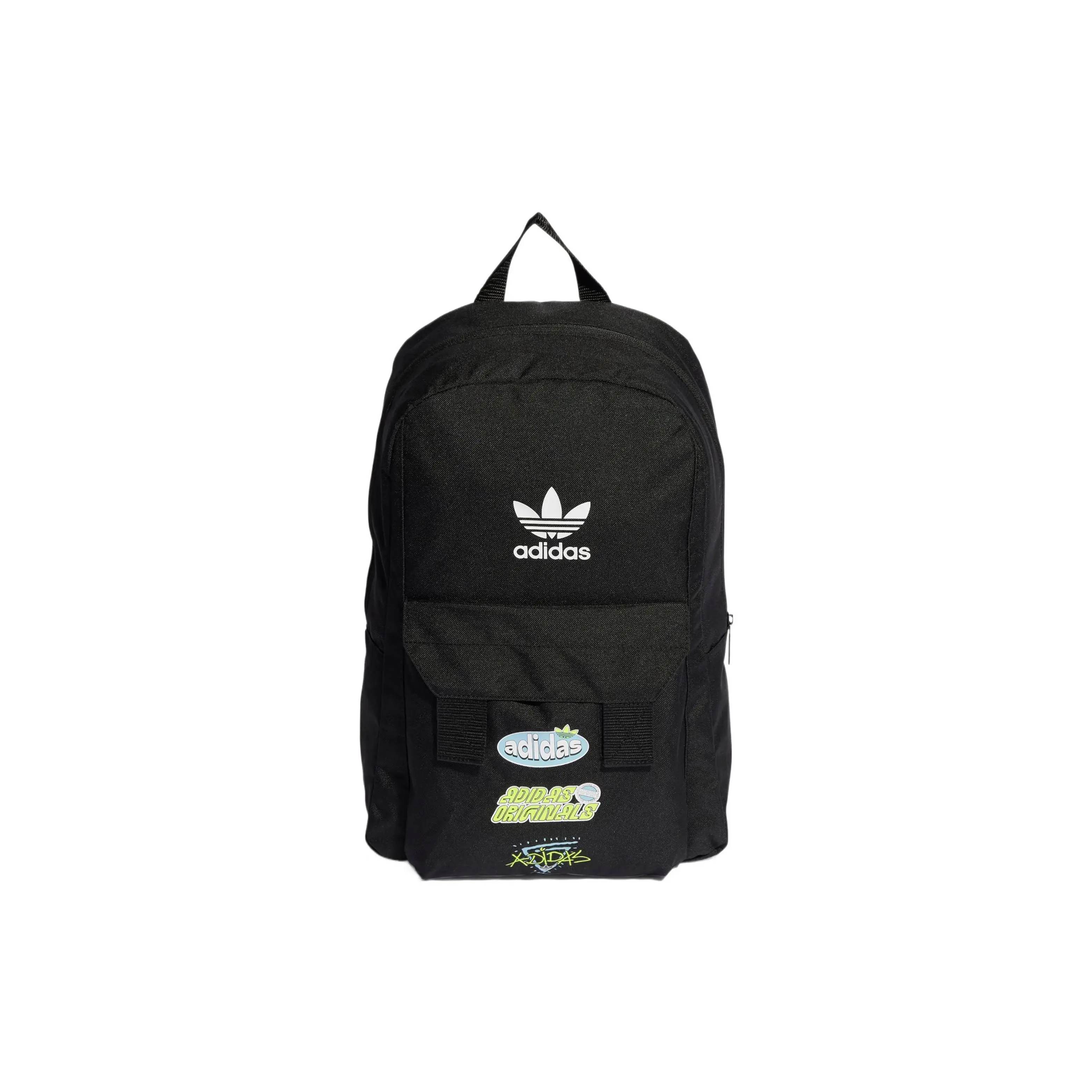 Adidas Originals Trefoil Recycled Polyester Canvas Backpack for Men, Fashion Sport Style, Black