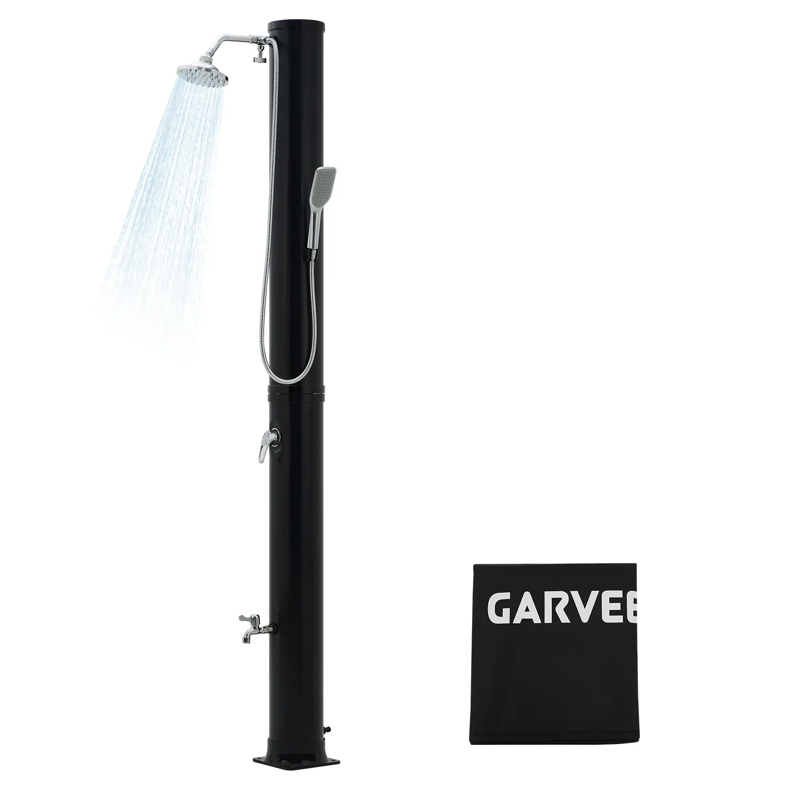 【GARVEE】Octagonal 35L Outdoor Shower for Pool & Spa – Handheld Sprayer – Protective Cover – Freestanding Sauna Accessory – Durable Design – Ideal for Garden, Beach, Camping