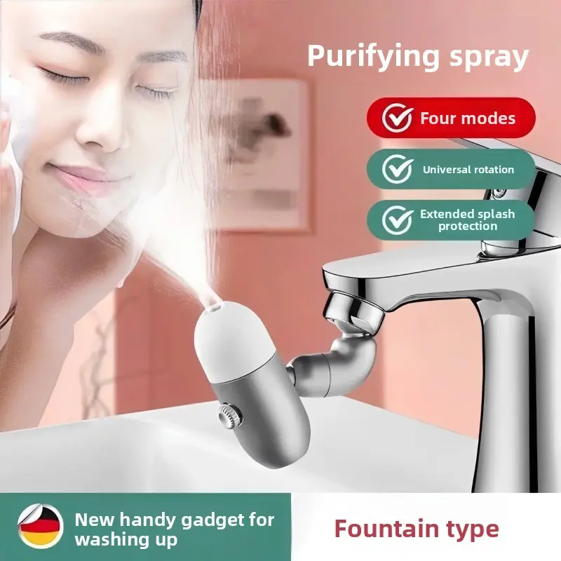 Viral 360° Rotating Faucet Aerator, Anti-Splash Water Saving Nozzle, 4-Mode Spray Filter Attachment for Kitchen Sink